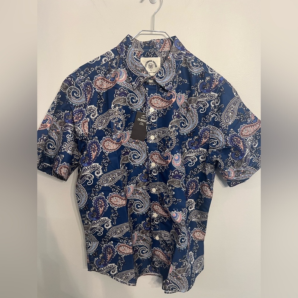 Dubinik Men’s Paisley‎ Hawaiian Shirt Medium